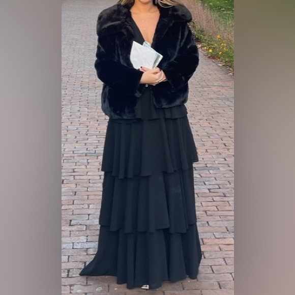 Amazing Evening Black Tiered Maxi Dress - Picture 4 of 4
